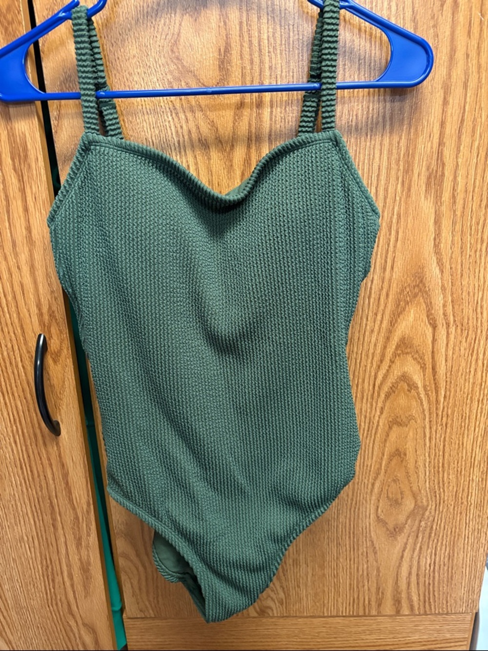 KONA SOL Green Ribbed One-Piece Swimsuit